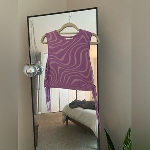 Another Girl Side Tie Knit Top